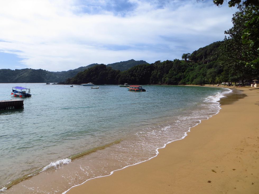 Stephan Lorenz Tobago travel February 2015 Speyside sits literally at the end of the road overlooking the bay and Little Tobago