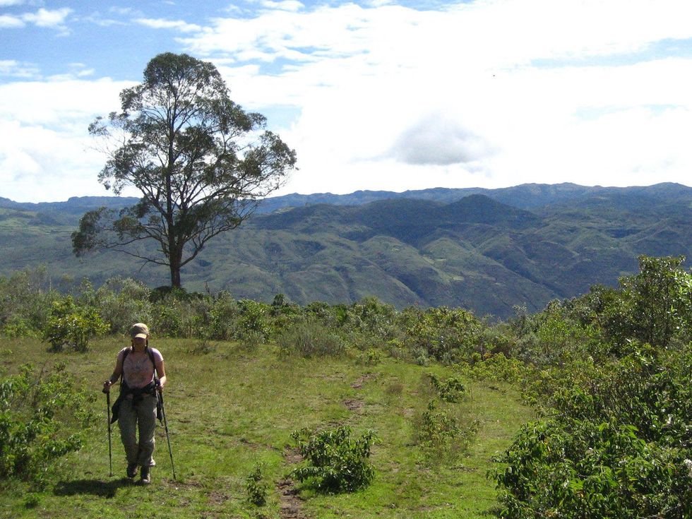 Stephan Lorenz Travels in Peru October 2013 Hiking through the mountains towards Kuelap