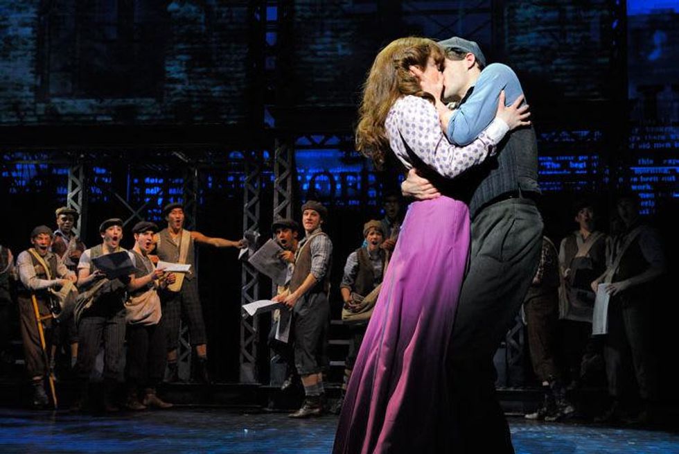 Stephanie Styles and Dan DeLuca in Newsies