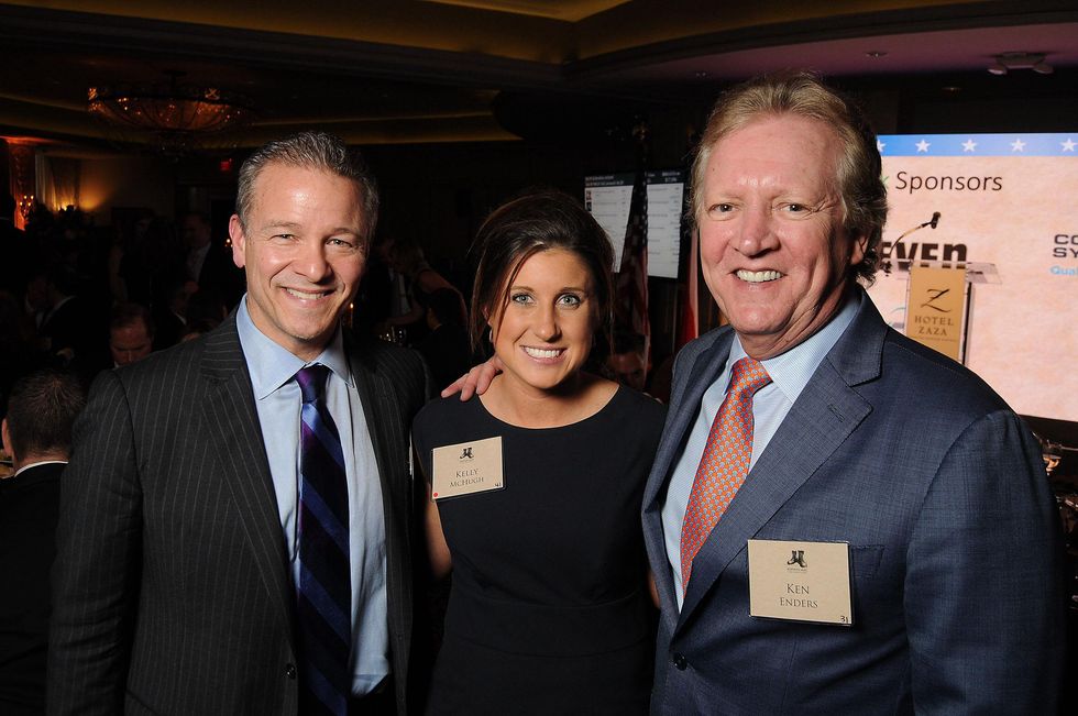 Stephen Cannon, from left, Kelly McHugh and Ken Enders at the Johnny Mac Soldiers Fund Inaugural Houston Gala April 2015