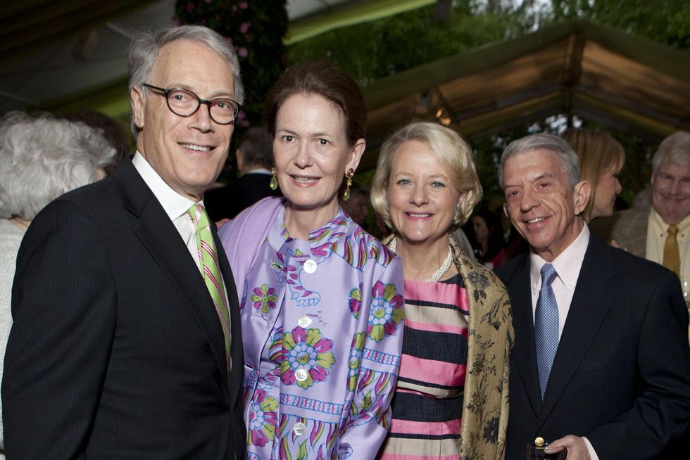 Steve and Betty Newton, from left, and Cheri and Andy Fossler at the Bayou Bend Garden Party April 2014