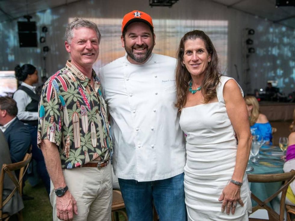 Steve Gibson, Bryan Caswell and Kate Gibson at Toast the Coast Nature Conservancy Gala
