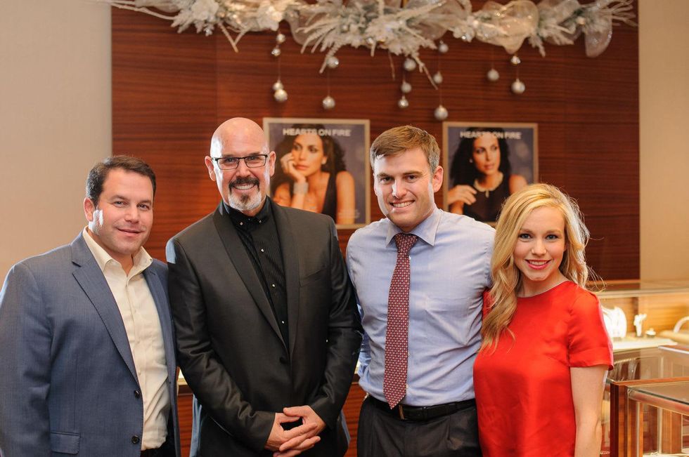 Steve Nisenson, from left, Thomas Markle and Jason Johnson Sr. and Stacy Johnson at the Thomas Markle Jewelers grand opening at Gateway Memorial City December 2014