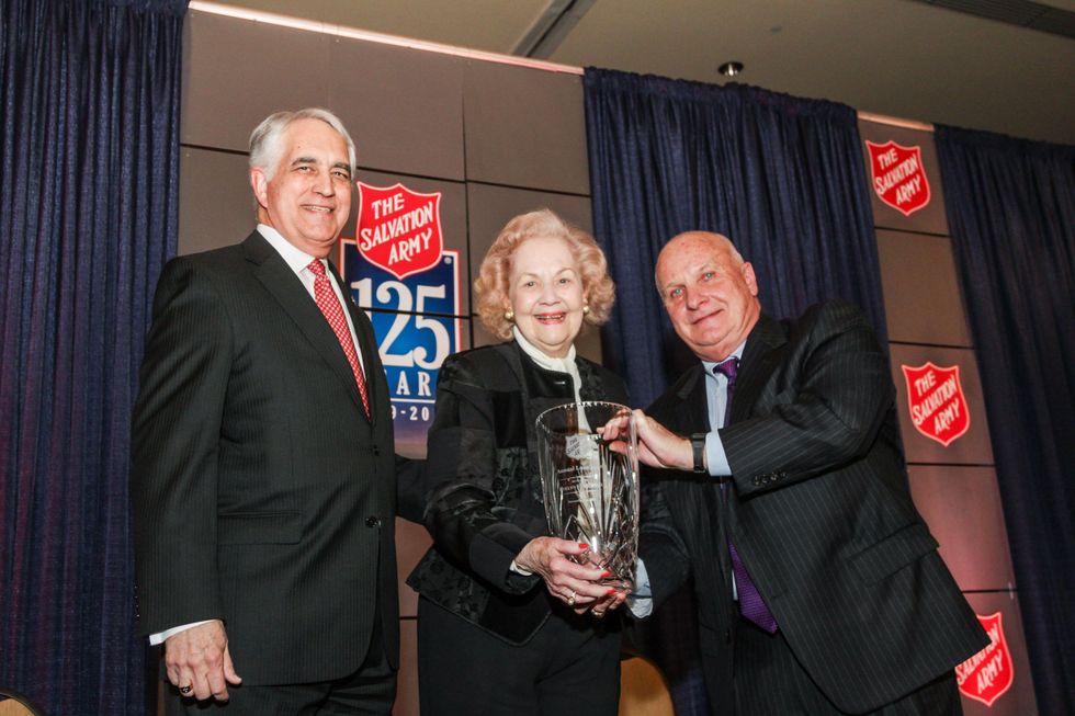 Steven Howell, from left, Evelyn Howell and Jim Wise at the Salvation Army annual luncheon November 2014