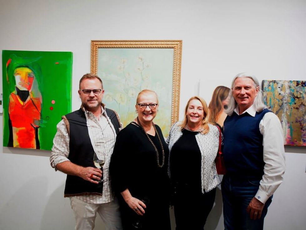 Steven Wagner, Sue Payne, Christine and Michael Holland at Art on the Avenue 2017