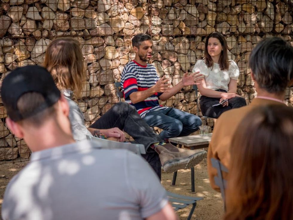 Stone Circle Marfa opening talk Haroon Mirza