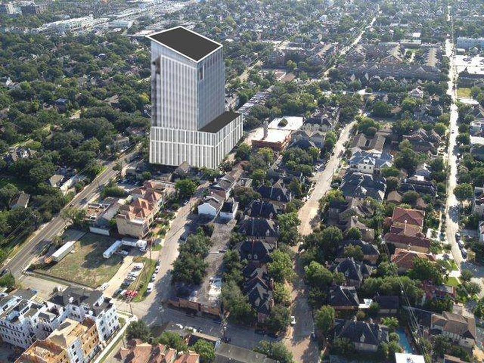 Stop San Felipe Skyscraper 2229 San Felipe based on dimensions, the building would look like this October 2013