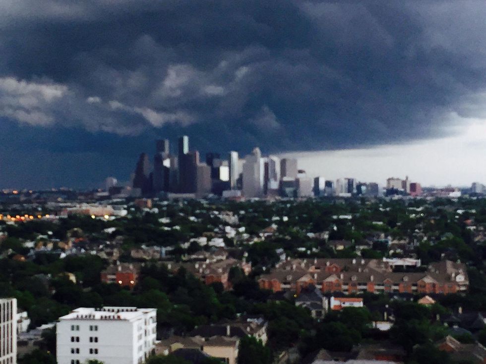Stormy Houston weather photo from Huntington highrise