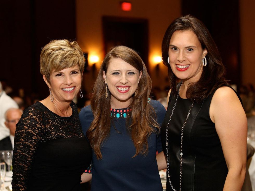 Sue Baumgarten, from left, Meredith Phillips and Laura Wheless at the LifeHouse fundraiser October 2013