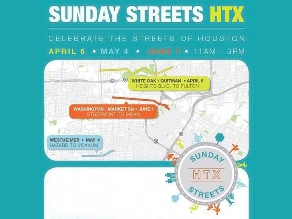 Sunday Streets Houston Texas map