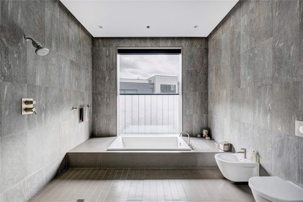 Sunken tub in a bathroom at 1531 Milford Street