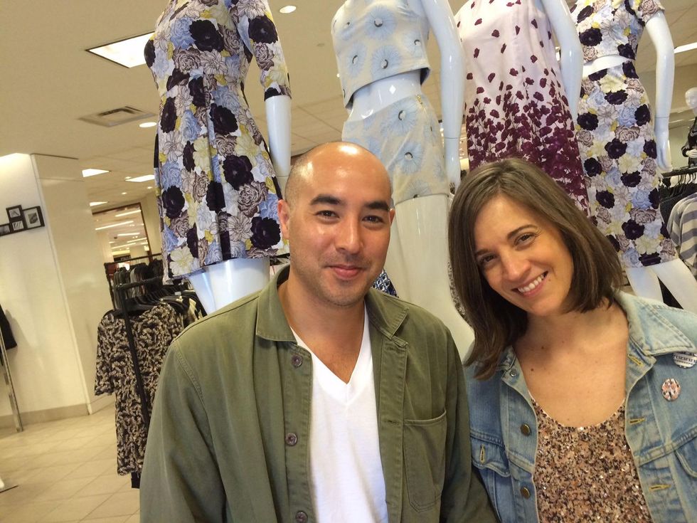 Suno designers Max Osterweis and Erin Beatty at Saks Fifth Avenue April 2014