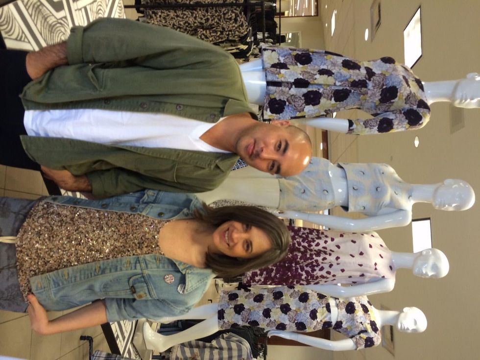 Suno designers Max Osterweis and Erin Beatty at Saks Fifth Avenue April 2014