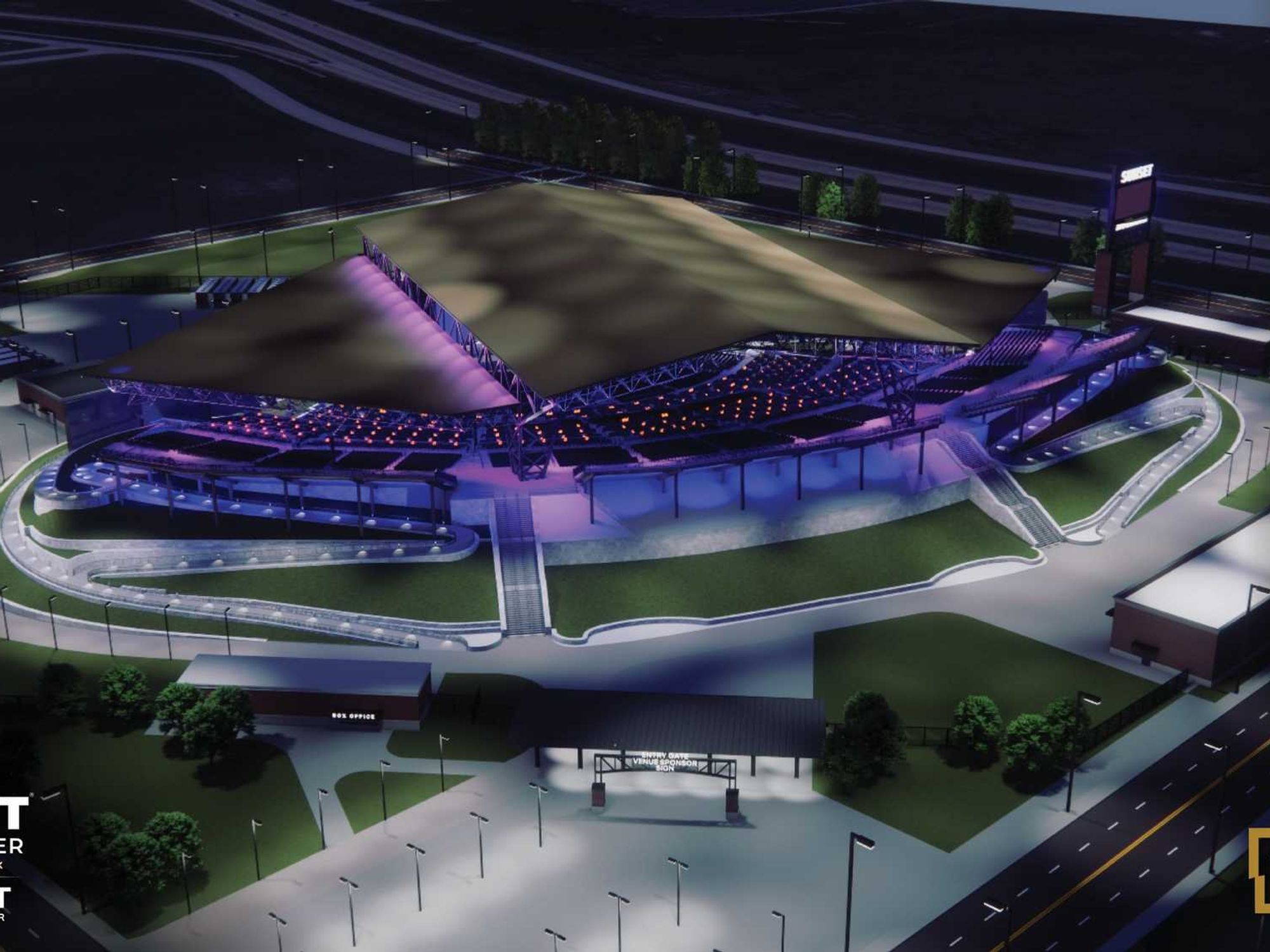 Sunset Amphitheater Houston at Webster rendering