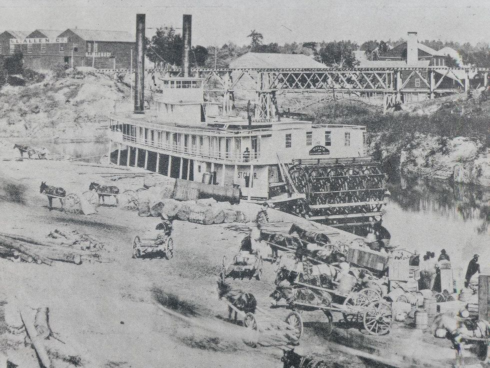 Sunset Coffee Building, Allen's Landing, 1880s at Allen's Landing