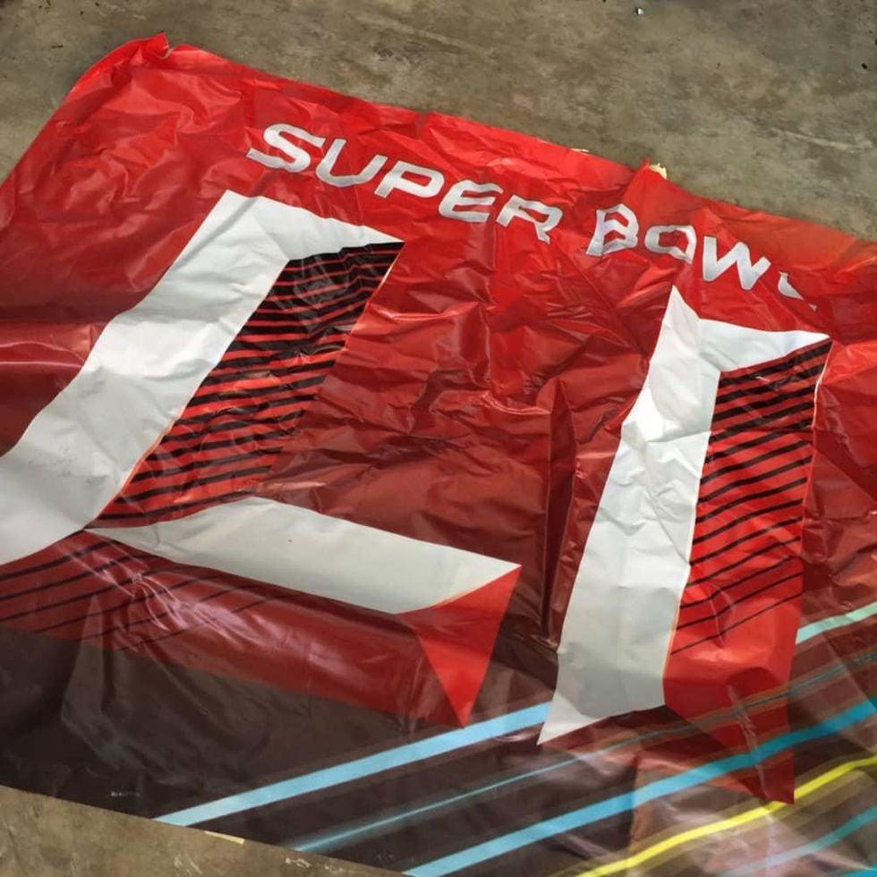 Super Bowl materials that are part of recycling program