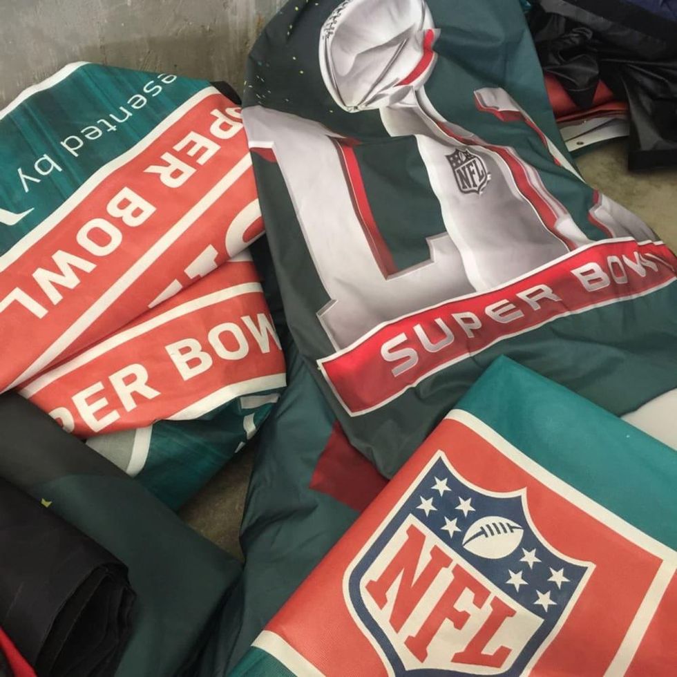 Super Bowl materials that are part of recycling program