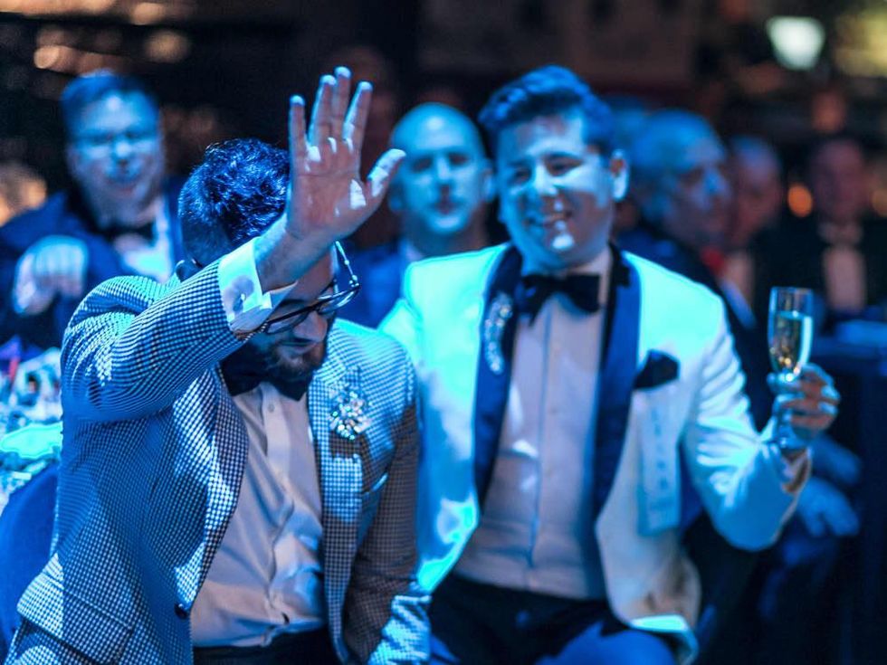 Super fan Zac Wilmore reacts as Alex Newell sings Happy Birthday at Diana Awards