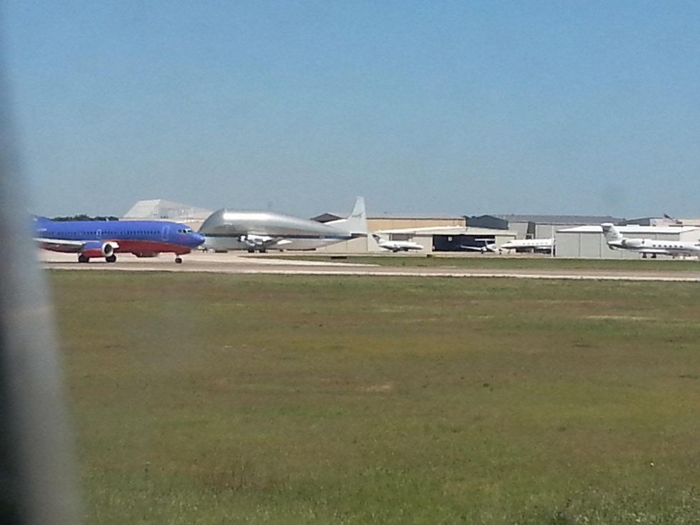 Super Guppy airplane NASA at Hobby Airport May 2013