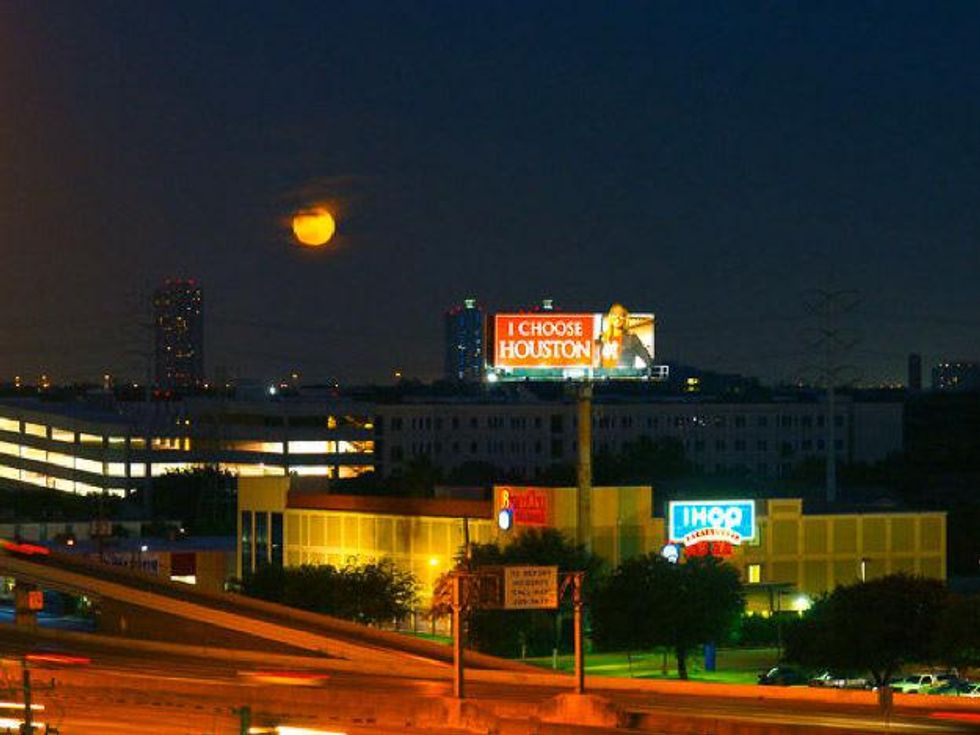 super moon over Houston June 2013