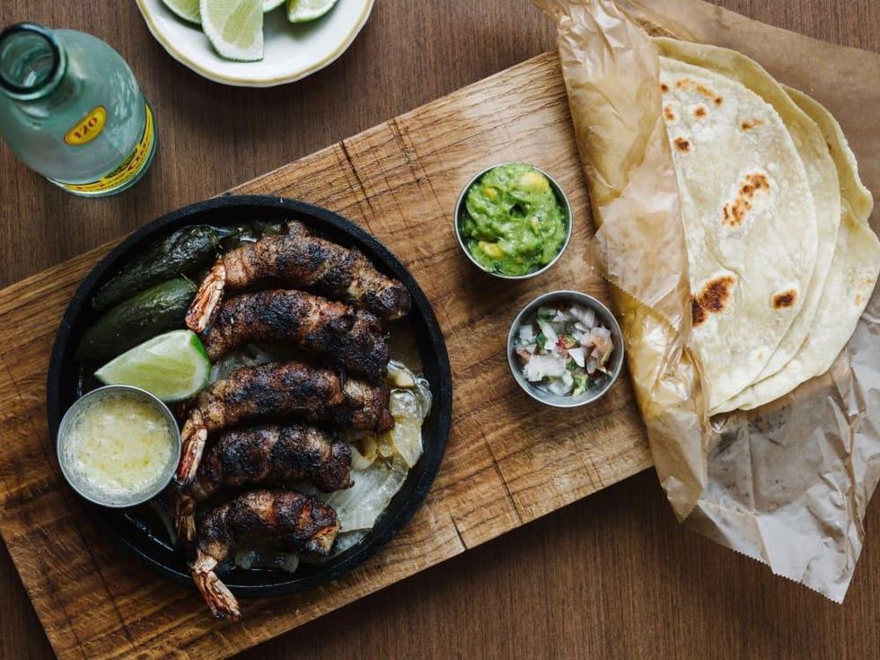 Superica bacon-wrapped shrimp