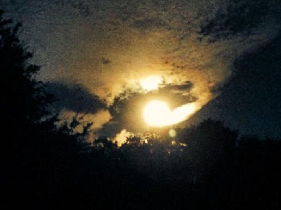 supermoon over Houston August 2014