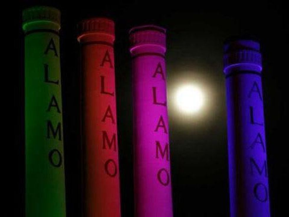 supermoon San Antonio Quarry Market smokestacks
