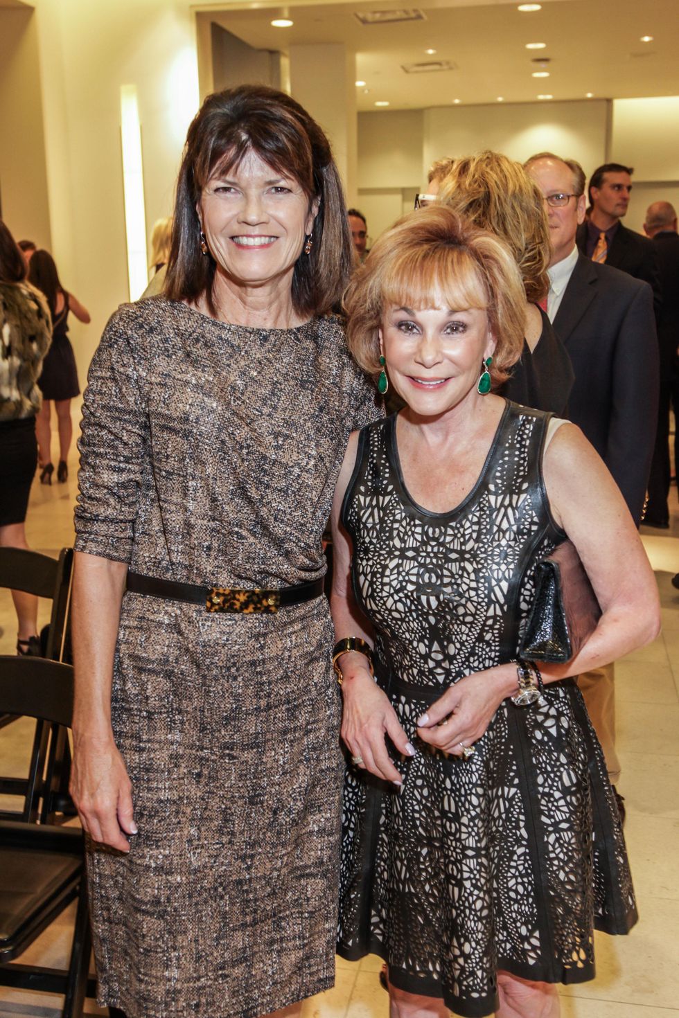 Susan Coulter, left, and Nancy Dinerstein at the Women of Distinction announcement party October 2014