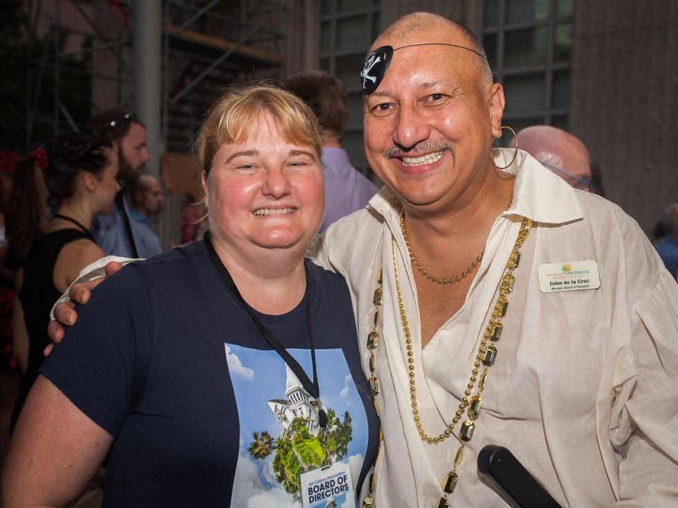 Susan Fowler and John de la Cruz at Bayou City Art Festival Downtown's Art Heist