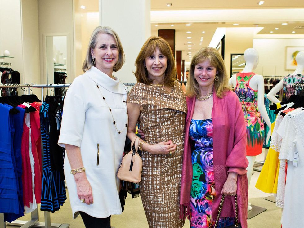 Susan Hansen, from left, Vicki West and Cheryl Byington at the Houston Symphony Retrospective Exhibit event March 2014