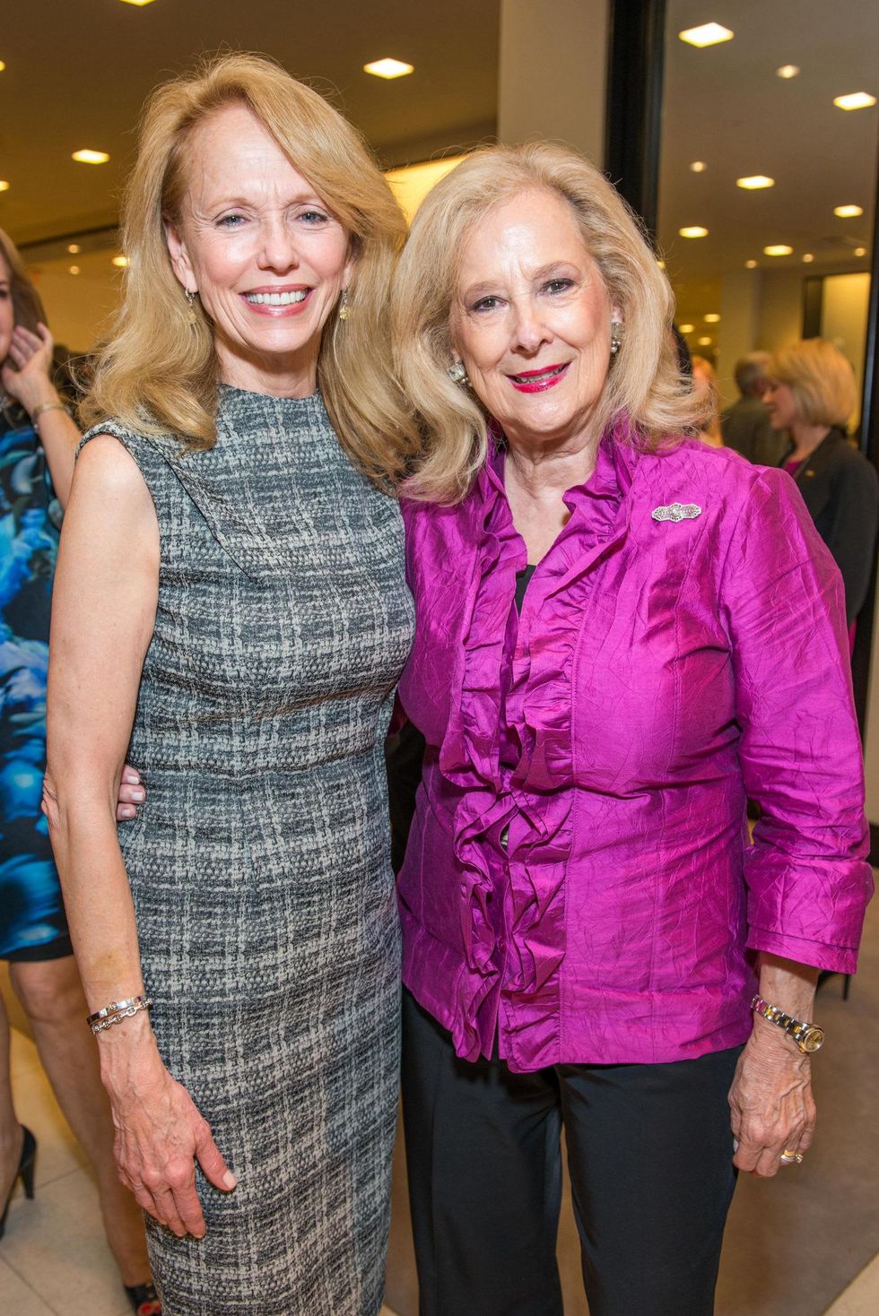 Susan Krohn, left, and Mary Ann McKeithan at the Women of Distinction announcement party October 2014