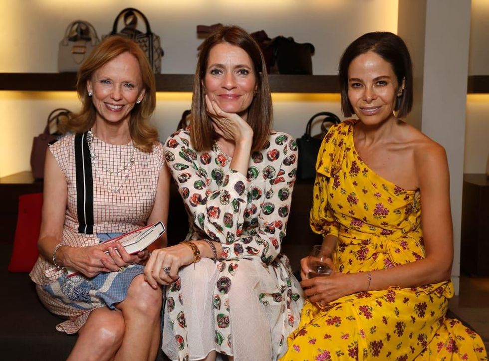 Susan Sarofim, Plum Sykes, Allison Sarofim at Burberry book party