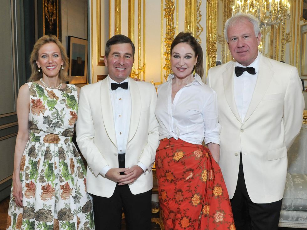 Susan Tolson, US Ambassador Charles Rivkin, Becca Cason Thrash, John Thrash at U.S. ambassdor to France dinner