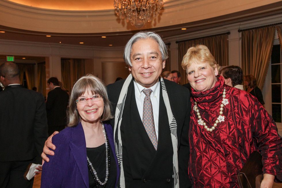 Susan Young, from left, Keiji Asakura and Gwendolyn Goffe at the Center for Houston's Future dinner November 2014