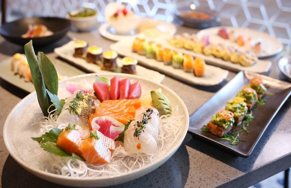 Sushi Rebel table spread