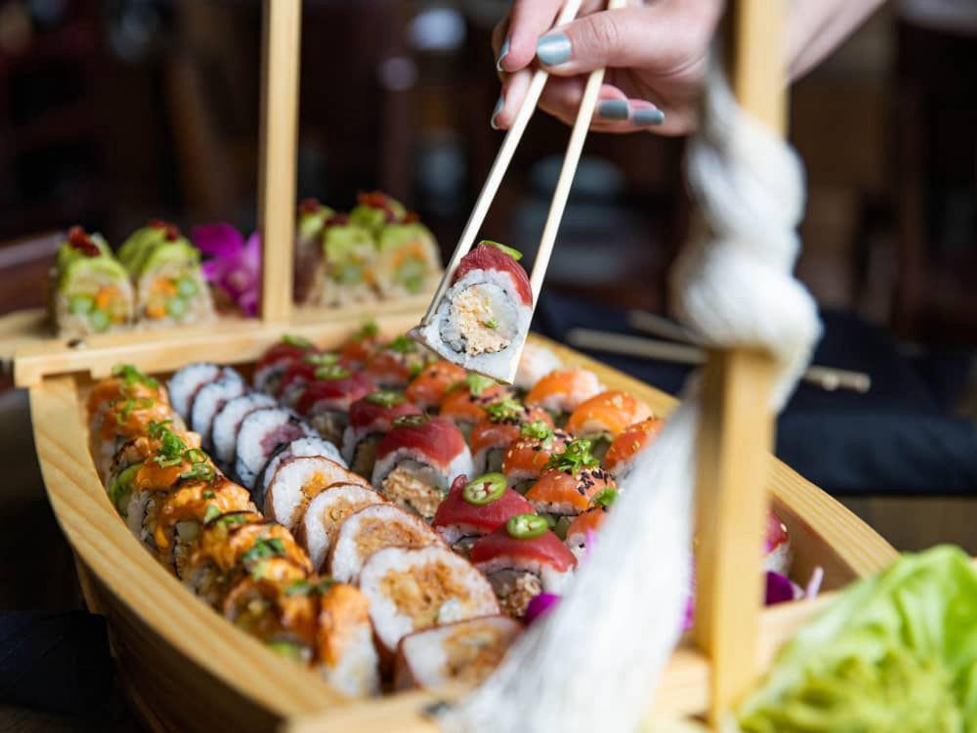 Sushi tastes better on a boat.