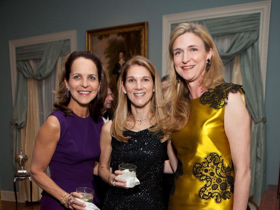 Susie McGee, from left, Elise Reckling and Carroll Goodman at the Rienzi Society dinner January 2014