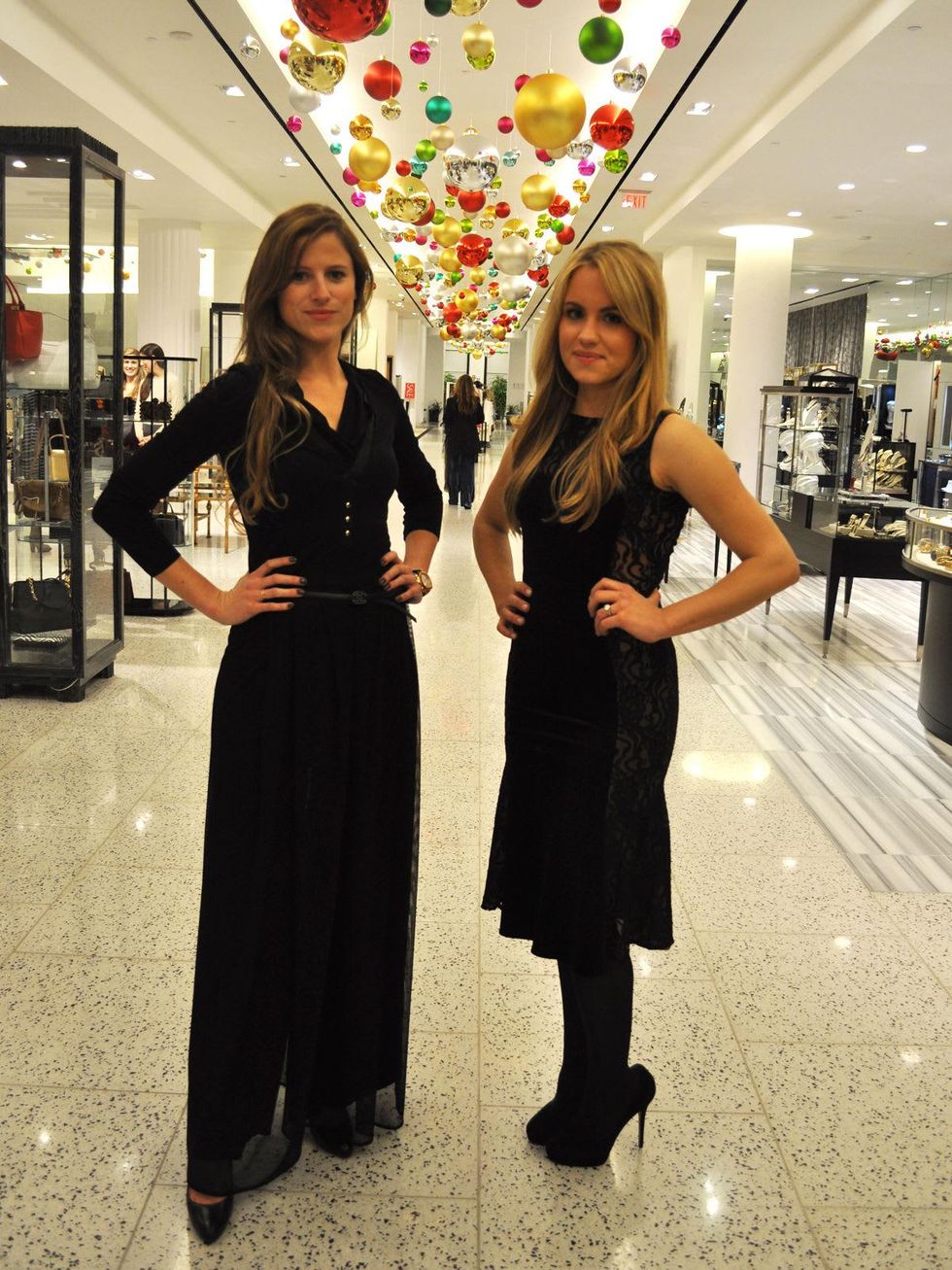 Suzanne Saperstein fashion December 2013 Alexis Saperstein, left, and Emily Banks