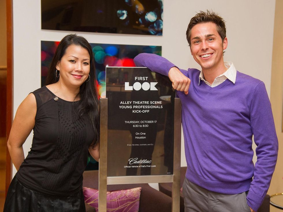 Suzette Nguyen and Brandon Weinbrenner at the Alley Young Professionals event October 2013