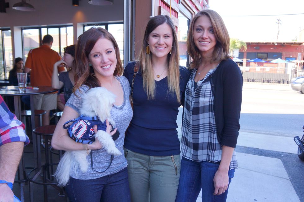 Suzi Christy, from left, Mary Burtner and Christine McKinnon at Friends for Life Texans TAILgate party November 2013