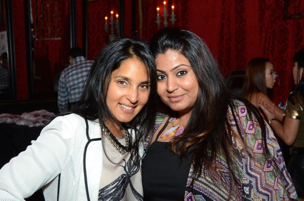 Swati Narayan, left, and Afsheen Tejani at the Don Vaughn CD Launch Party August 2014