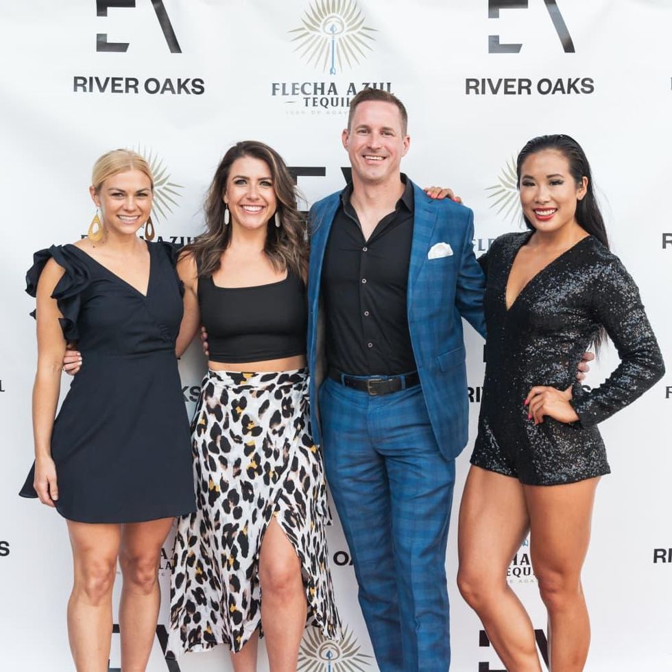 Sweat River Oaks opening Brittany Bradshaw, Rachelle Lemoine, Adam Greer, Abby Liu