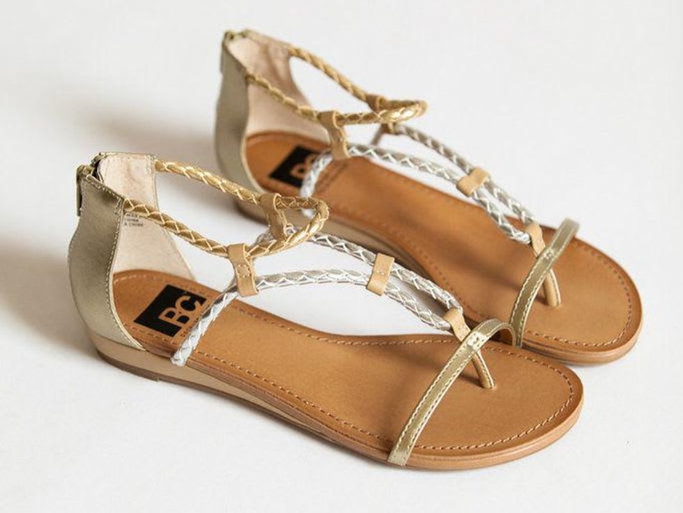 Sweet success metallic sandals at Bloom