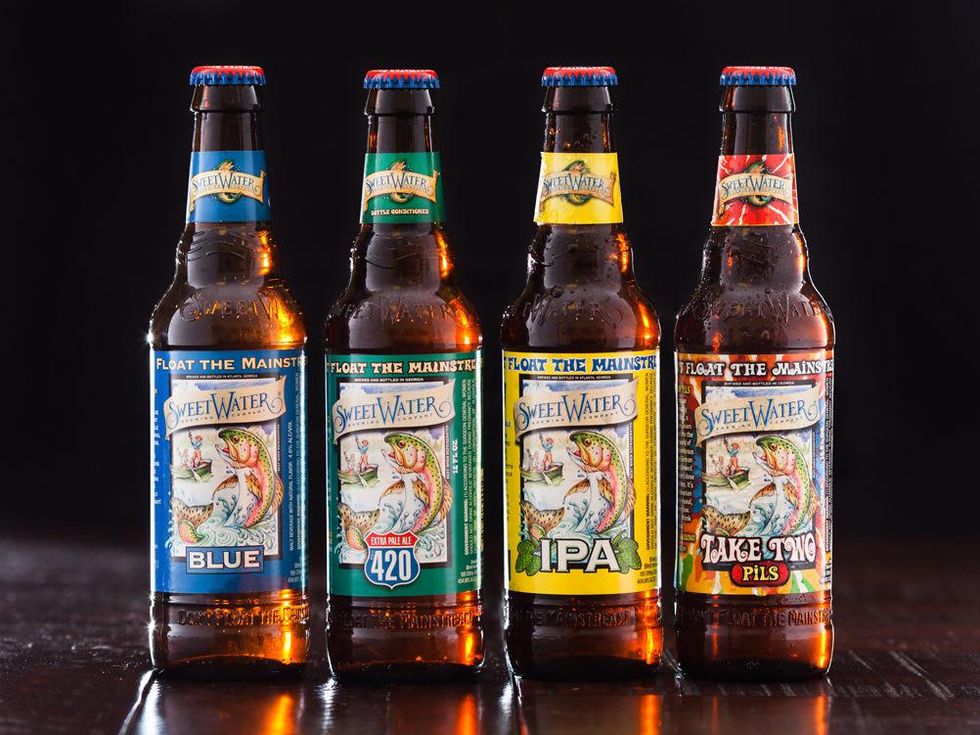 SweetWater Brewing Company beer bottles