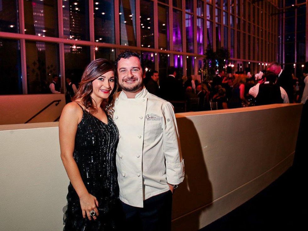 Sylia Gallegos and David Cordua at Bering Omega's Sing for Hope