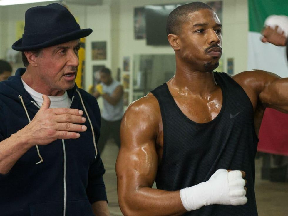 Sylvester Stallone and Michael B. Jordan in Creed