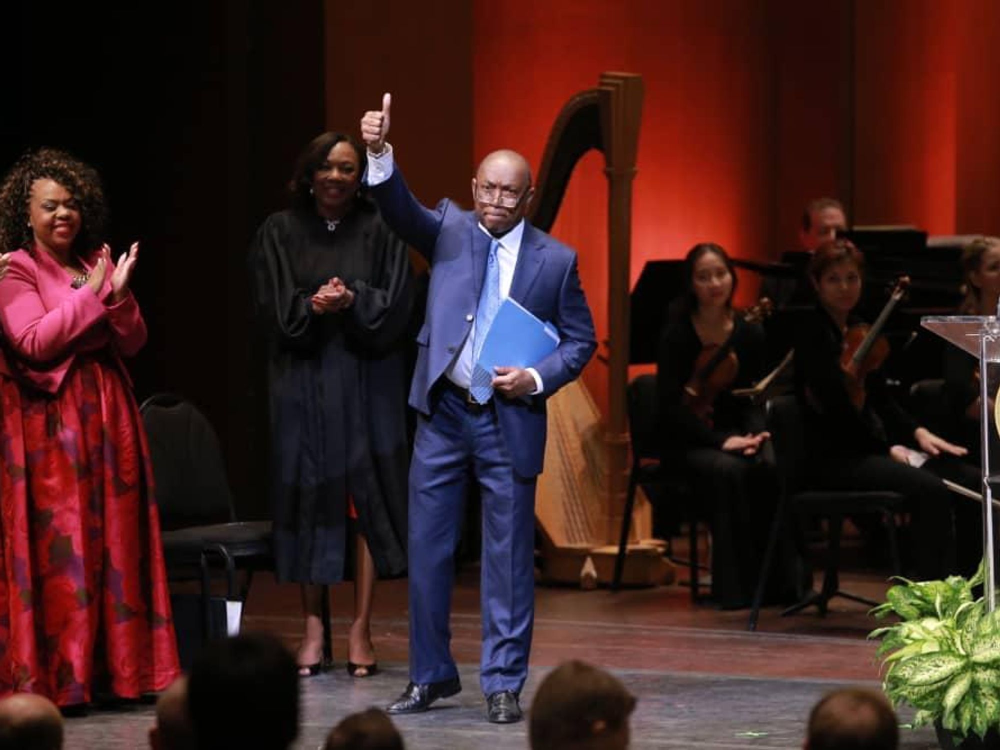 Sylvester Turner inauguration with daughter Ashley