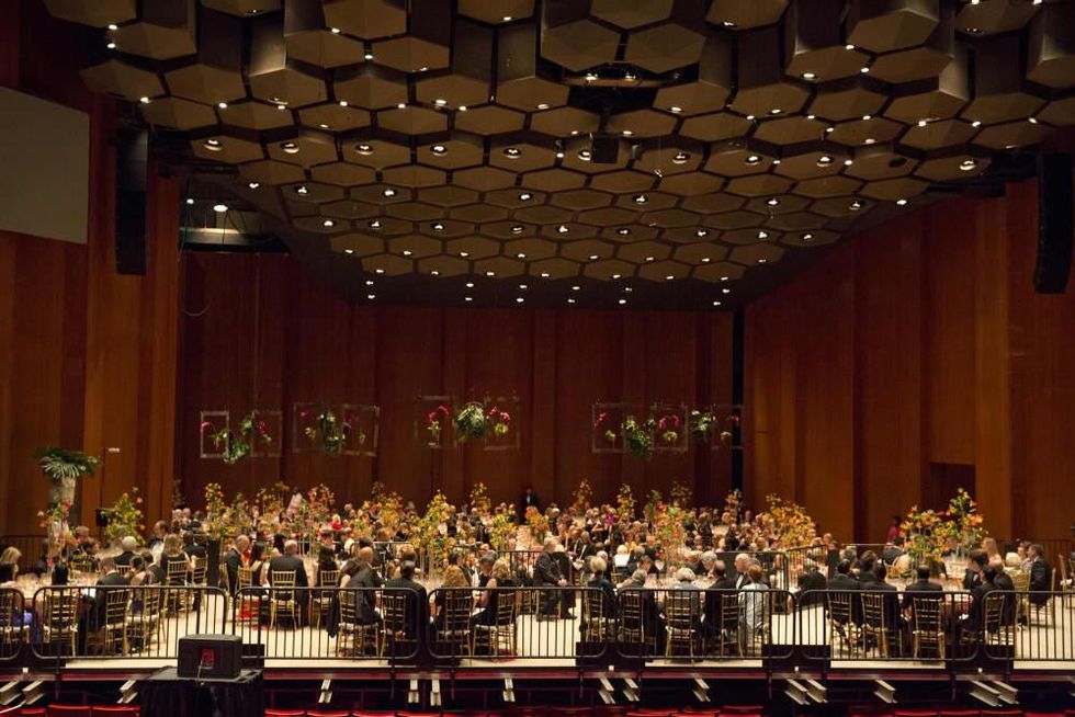 Symphony Wine Dinner, April 2016, dinner on stage