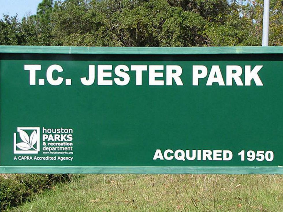 T.C. Jester Park sign