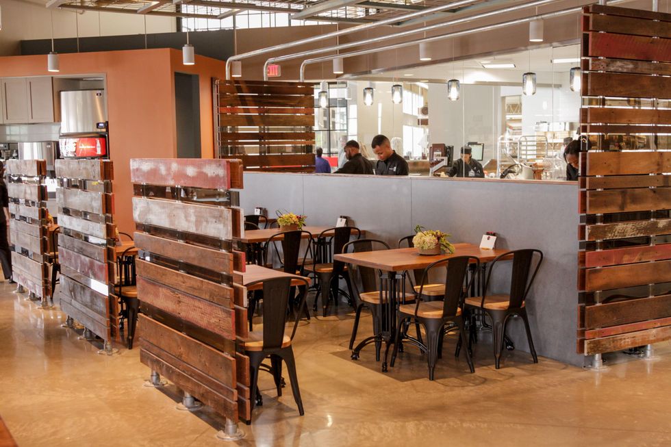 Table 57 Dining Area with Kitchen View at the H-E-B San Felipe and Table 57 Social February 2015